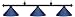 55" Black Pool Table Light with Blue Shades 55" Black Pool Table Light with Blue Shades