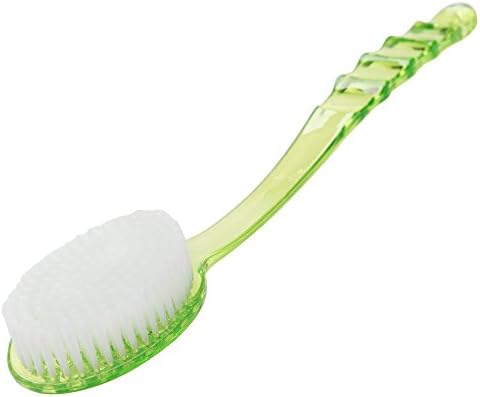 Excellent Long Handle Shower or Bath Brush with Soft Bristles - Perfect for unreachable spot on Back - Body Scrubber for Beautiful Skin & Overall Health - Dry skin brushing, Exfoliating, Back Acne, Cellulite Massager & Spa (Lime Green)