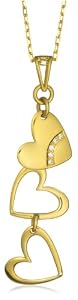 Miore AG00021CY - Collar de mujer de oro amarillo (18k) con 5 diamantes, 42 cm