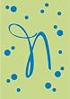 Monogram Polka Dot Garden Size Flag - N