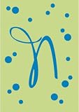 Monogram Polka Dot Garden Size Flag - N