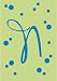 Monogram Polka Dot Garden Size Flag - N