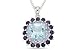 7 3/4 Carat Sky Blue Topaz, Tanzanite and Iolite Sterling Silver Pendant w/Chain