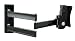 Dual Swing Arm Black LCD TV Wall Mount bracket for UMC 15