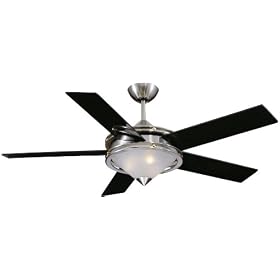 Ellington Fans CPR52BC5LKRCR 52" Capri Contemporary Brushed Chrome Ceiling Fan w/ Light & Remote