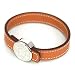 HERMES（エルメス） エルメスブレスレット HERMES ルーピング ブレス バングル ブラック×ベージュ セリエ：シルバー ブレスレット ()