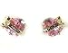 Juicy Couture Jewelry Banner Heart Crystal Earrings Pink Gold