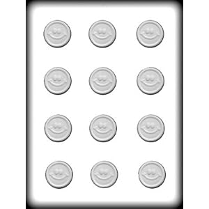 1 1 4 smiley mint Hard Candy Mold: 1 Count by CKP