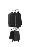 Personal Valet Clothing Rack - Double Rail Black