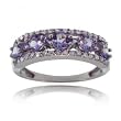 Tanzanite and Diamond Fancy Ring in 14 Karat White Gold