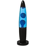 Creative Motion Black Base Liquid Peace Motion Lamp, 16-Inch, Blue Wax/Blue