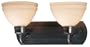 Kenroy Home 90052CBZ Odyssey Two-Light Vanity, Copper Bronze with White Opal Globes