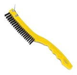 Rubbermaid Wire Brush w/Scraper, Long Plastic Handle