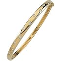 14K Yellow Gold Diamond Bangle Bracelet