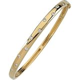 14K Yellow Gold Diamond Bangle Bracelet