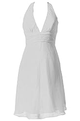 V-neck Halter Chiffon Cocktail Evening Dress/Party Dress 