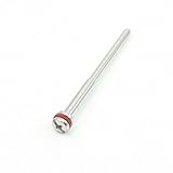 uxcell 軸付き砥石　研磨　ルーター　紙やすりマンドレル　メタル製　シルバートーン　円筒状　2.3 x 5mmシャンク　 41mm長さ