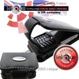 i-nique Premium Soft Executive napa leather case - Blackberry RIM Pearl 8100 (Black)