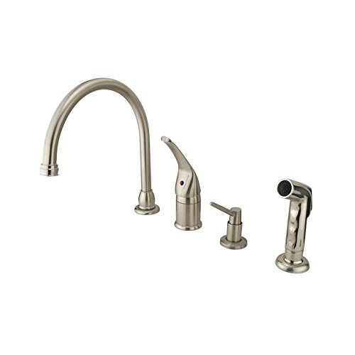 Elements Of Design Satin Nickel 1 Handle High Arc Kitchen Faucet