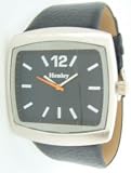 HENLEY MEN'S SQUARE DIAL BLACK STRAP WATCH