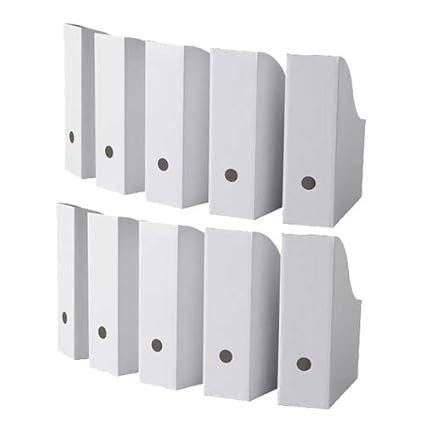 Ikea Flyt Magazine File Holder Paper Book Storage Office Desk Organizer White Case 10