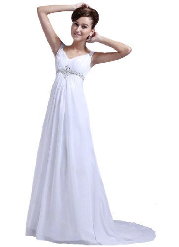 Faironly M22 Straps Chiffon Bridal Dress