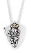 Sterling Silver Narnia Two-Tone Reversible Shield Pendant by Bob Siemon, 20"