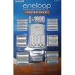 Sanyo 277265 Eneloop Power Pack with Battery Charger, 8 AA & 2 AAA Batteries Plus 4 C & 4 D Size Adapter (CostCo Kit #2)