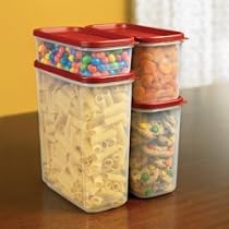 Rubbermaid FG7M7500CHILI 4-Piece Dry Food Container Set with Lids