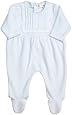 Cream Bebe Newborn Baby Tucked Footed Romper, One-piece Footie (0-3 Months, blue)