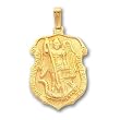 24in Gold-plated St. Michael Medal Necklace