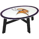 Minnesota Vikings Wood Coffee Table With Glass Cover