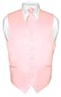 Men's PINK Dress Vest and NeckTie Set for Suit or Tuxedo