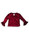 Next Concept - Girls Long Sleeved Velvet Top, Red