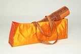 Dali Mama 100 percent Raw Silk Yoga Mat Bag - Orange/Gold