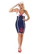 Sexy Sailor Costume Tube Halter Dress Naval Uniform Patriotic Theatre Costumes US Miltary