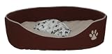 Cord - Hundebett - Liegebett 93 x 60 x 23cm Braun/Beige #55168XL