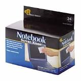 Read/Right Products - Notebook Screen Kleen, Premoistened, Lint-Free, 24/BX - Sold as 1 BX - ScreenKleen wipes are specially formulated to safely and effectively clean dirt and fingerprints from delicate LCD laptop computer displays. Lint-free, soft wipes also help reduce harmful static electricity.