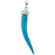 CZ & Turquoise Stone Sterling Silver Pendant