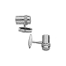 Colibri Static Stainless Steel and Sterling Silver Cuff Links BCL101200 - Colibri BCL101200