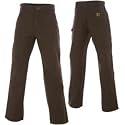Carhartt Men's Washed Duck Work Dungaree, Dark Brown, 36x30