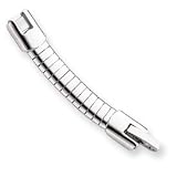 Rhodium-plated 6mm Omega Necklace 2in Extender