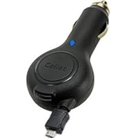Rubberized Retractable Car Charger for Sprint HTC Touch Pro 2