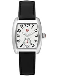 Michele Womens MWW02A000128 Urban Mini Black Leather Strap Watch