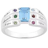 Mother's Day Jewelry Mother's Birthstone & Family Name Ring