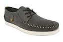 FENCHURCH FENBOUR GREY LEATHER DECK SHOES