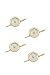 Solid 14k 2-tone Gold Stud Set (4)