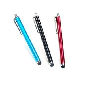 3 pcs Aqua Blue/Black/Red Capacitive Stylus/styli Touch Screen Cellphone Tablet Pen $1.03