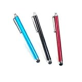 3 pcs Aqua Blue/Black/Red Capacitive Stylus/styli Touch Screen Cellphone Tablet Pen for iPhone 4 4s 3 3Gs iPod Touch iPad 2 Motorola Xoom, Samsung Galaxy, BlackBerry Playbook AMM0101US, Barnes and Noble Nook Color, Droid Bionic ~ Generic