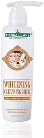 HOLLYWOOD STYLE WHITENING CLEANSING MILK - HERBAL CARE FOR DARK SKIN PROBLEMS Helps Eliminate Dark Spots - Cleans, Brightens, Hydrates